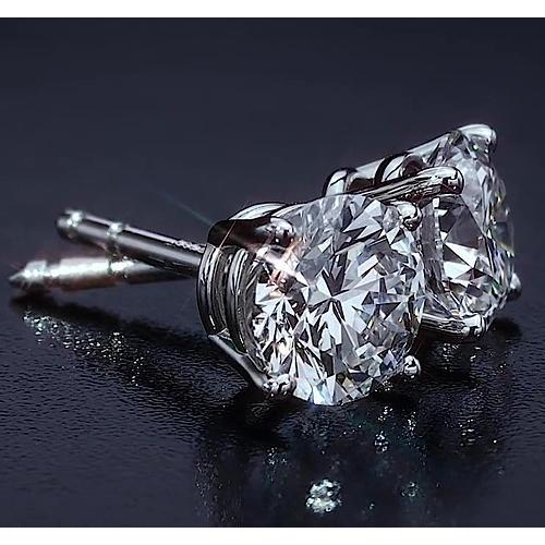 Authentique Boucle d'oreille ronde style panier 2 carats bijoux en