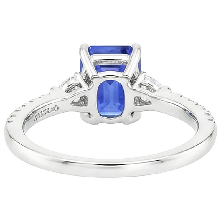 naturel pear diamant 4.50carats bague vue de dessus