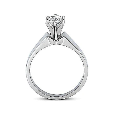 Bague A Tige Epaisse En Réel Diamant Marquise De 2.5 Carats