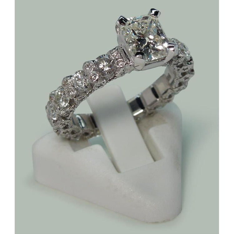 Bague Anniversaire De Mariage à 3,75 Cts De Réel Diamants Ronds Et Radiants