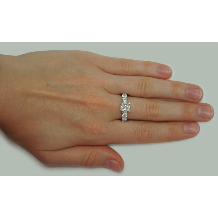 Bague Anniversaire De Mariage à 3,75 Cts De Réel Diamants Ronds Et Radiants