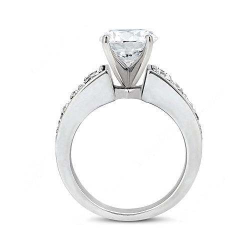 Bague Anniversaire En Or Blanc à 2,75 Carats De Véritable Diamants Nouveau