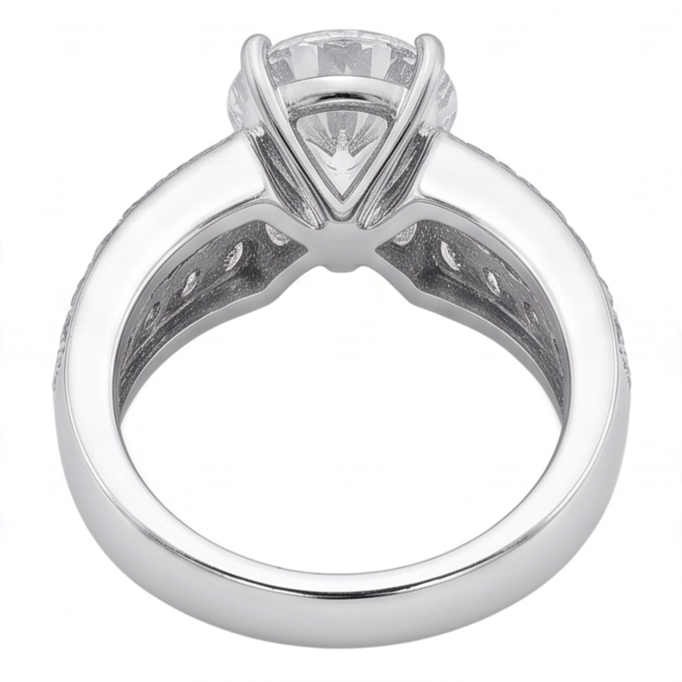 Bague Anniversaire En Or Blanc à 2,75 Carats De Véritable Diamants Naturels Extraits des Mines ( et non cultivés en laboratoire ) Nouveau