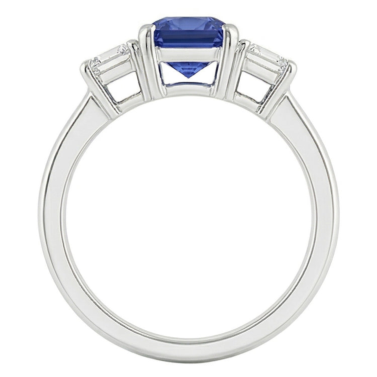 naturel radiant saphir 1.50carats bague sur blanc