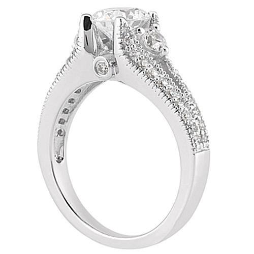 Bague Anniversaire Naturel Diamant 1.75 Carat Solitaire Avec Accents Or Nouveau