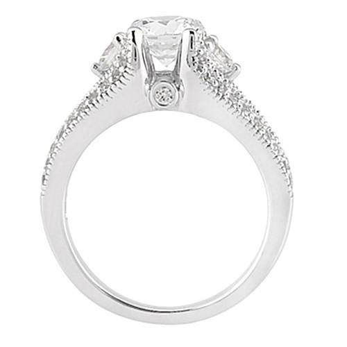 Bague Anniversaire Naturel Diamant 1.75 Carat Solitaire Avec Accents Or Nouveau