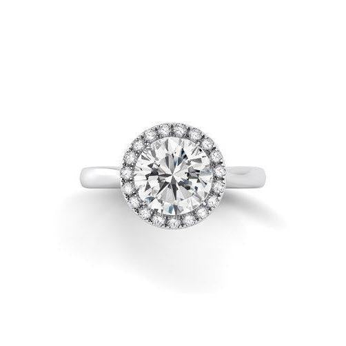 Bague Anniversaire Naturel Diamant Halo 4 Carats