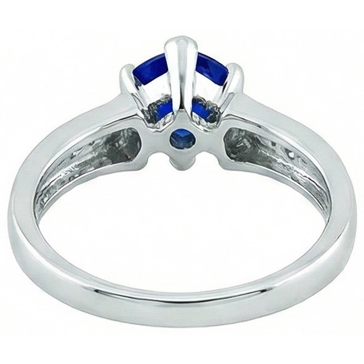 naturel round diamant 1.21carats bague vue de profil