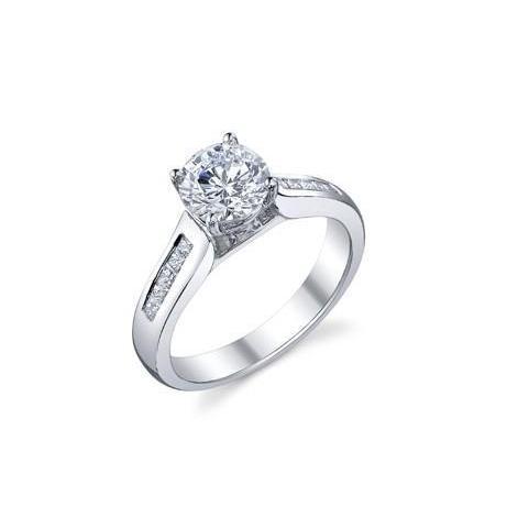 Bague Anniversaire Princesse Scintillante 2.50 Carats Et Naturel Diamants Ronds