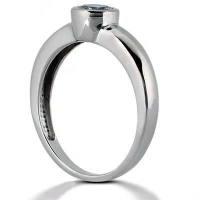 Bague Anniversaire Réel Diamants Scintillants 1 Carat Or Blanc