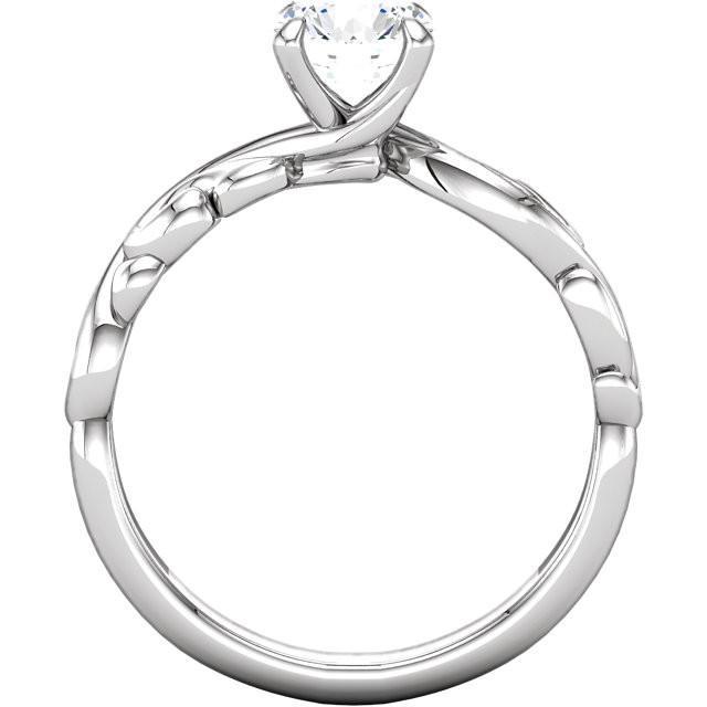 Bague Anniversaire Solitaire 1.51 Carats Réel Diamant Rond Or Blanc 14K