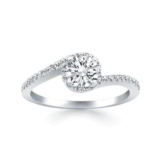 Bague Anniversaire Tension Like Naturel Diamond 2.75 Carats Or Blanc 14K