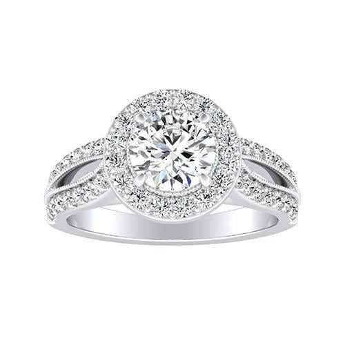 Bague Anniversaire Véritable Diamant Rond 2.80 Carats