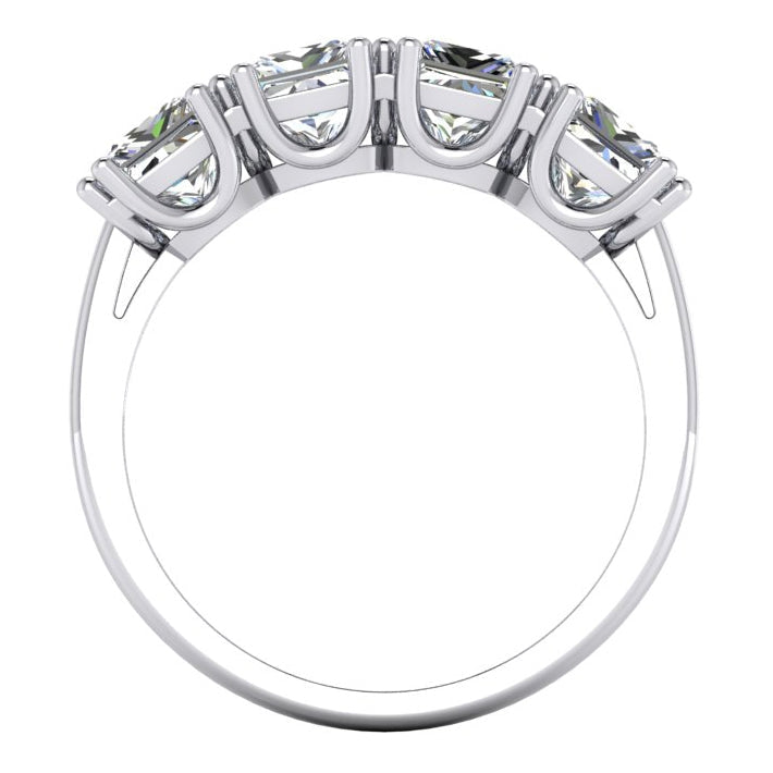 Bague Anniversaire à 3 Carats De Véritable Diamants Princesses