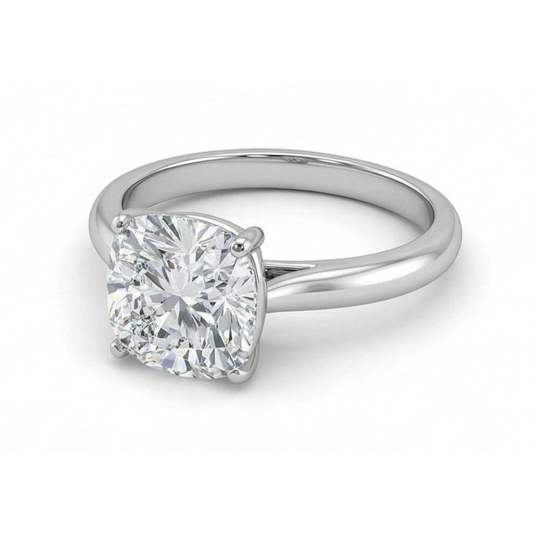Bague Authentique Diamant Naturels Extraits des Mines ( et non cultivés en laboratoire ) Coussin Moderne 3 Carats
