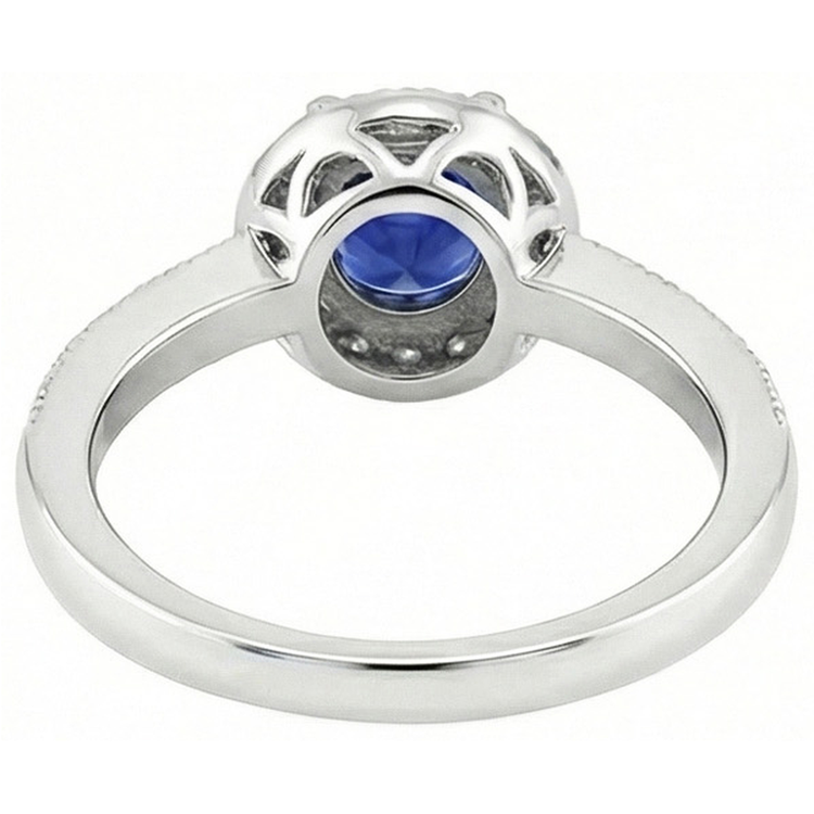 naturel round diamant 1.50carats bague sur blanc