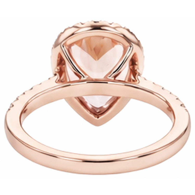 Bague Cocktail Morganite Or 14K