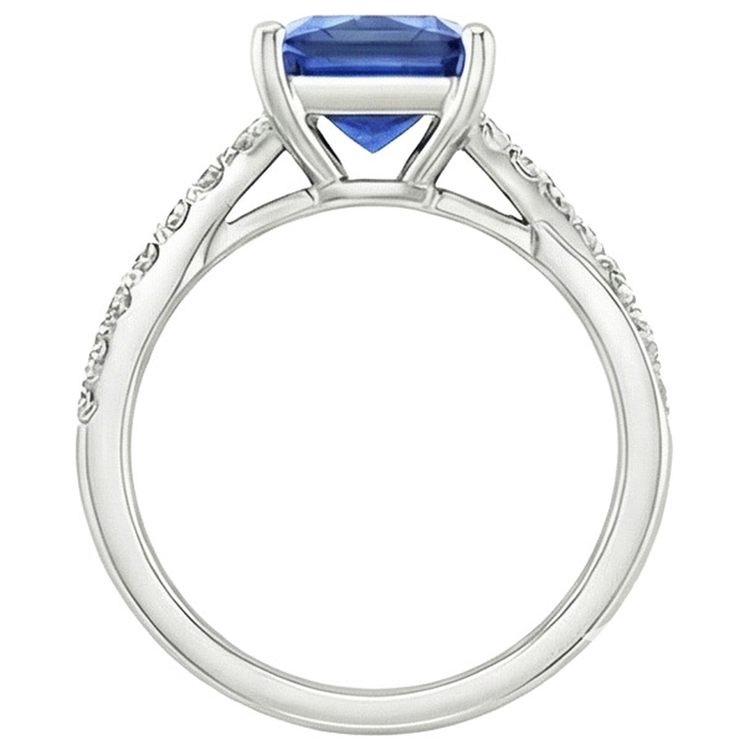 naturel diamant 3.75carats bague sur blanc