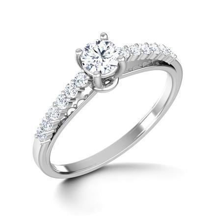 Bague D'anniversaire Avec Réel Diamants Taillés En Brillant De 1.85 Ct Avec Accents En Or Blanc