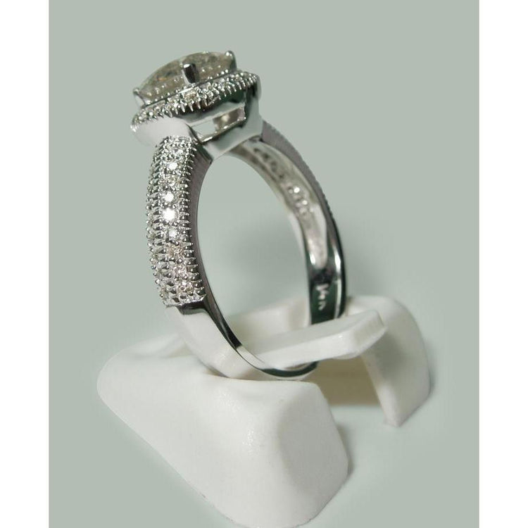 Bague D'anniversaire En Véritable Diamant De 2.50 Ct. Bijoux De Style Antique Neufs