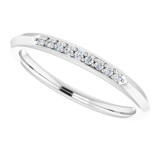 Bague D'anniversaire En Véritable Diamant Serti De Griffes 0.54 Carats Bijoux Femme