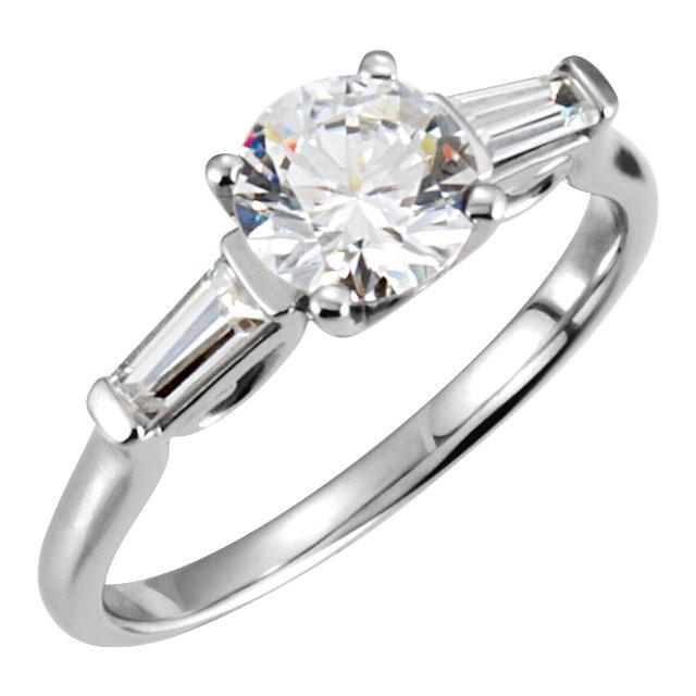 naturel baguette diamant 2.01carats bague sur blanc