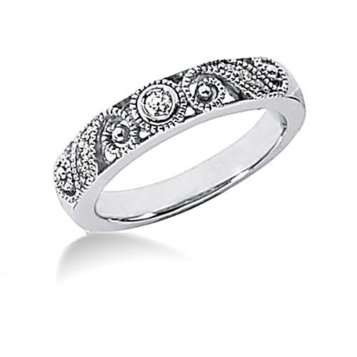 Bague De Fiançailles En Naturel Diamant De 1.75 Carats Sertie De Style Vintage En Or Blanc 14 Carats