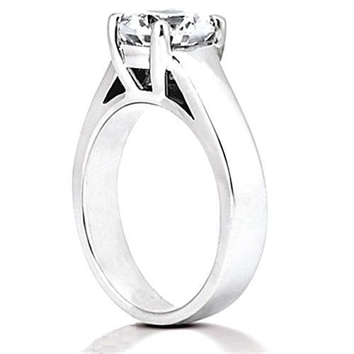 Bague De Fiançailles En Naturel Diamant Style Griffe 0.75 Ct. Solitaire Or
