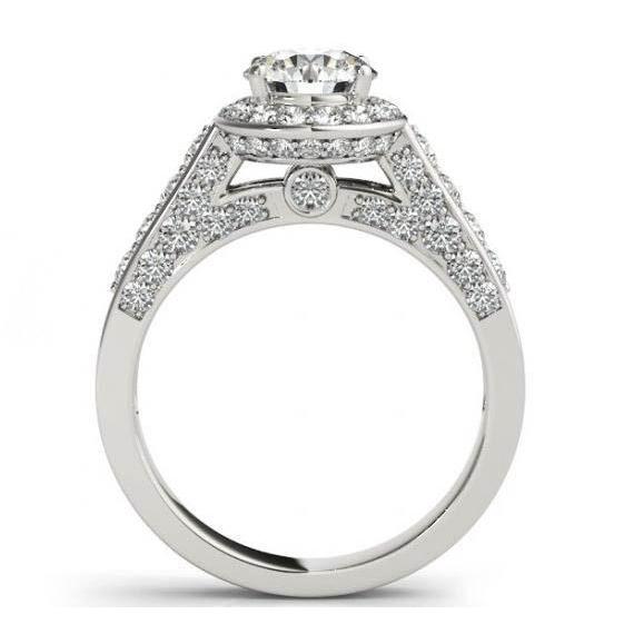 Bague De Fiançailles En Réel Diamant 1.25 Carats Style Antique Bijoux Pour Femmes Nouveau