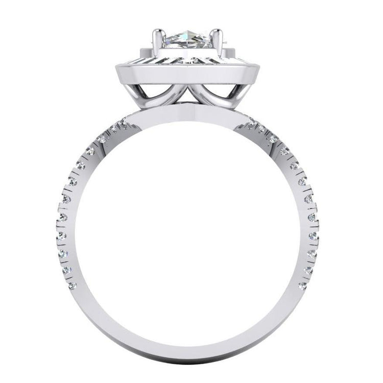 Bague De Fiançailles En Véritable Diamants Marquise Halo 5.50 Carats Bijoux Pour Femmes