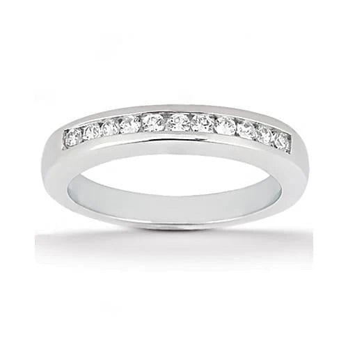 Bague De Fiançailles Et Bande De Réel Diamants En Or Blanc 1.80 Cts.