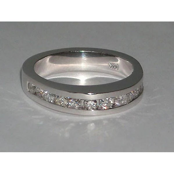Bague De Fiançailles Et Bande De Réel Diamants Sertie De 4.76 Carats En Or Blanc 14K