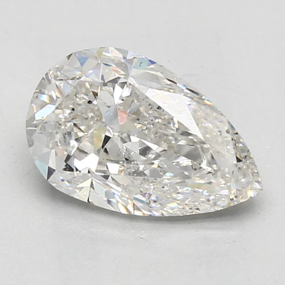 Bague De Fiançailles Halo Poire Réel Diamants 2.50 Carats Or Blanc 14K