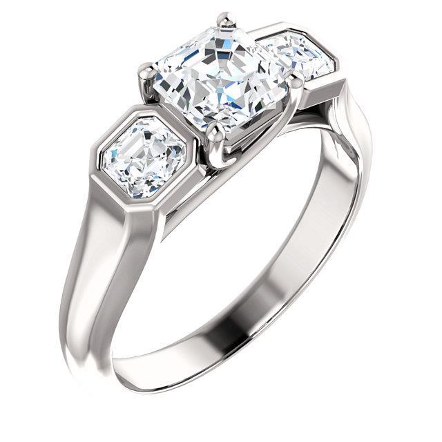 Bague De Fiançailles Naturel Diamant A Trois Pierres De 2.21 Carats