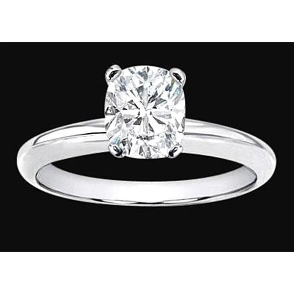 Bague De Fiançailles Naturel Diamant Coussin 2.25 Carats Solitaire