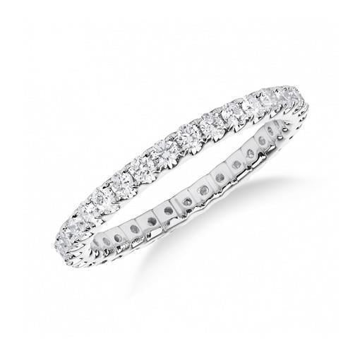 Bague De Fiançailles Pour Femmes Avec Réel Diamants De 1.65 Ct. Ensemble De Griffes. WG 14K