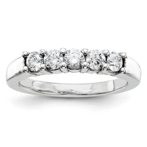 Bague De Fiançailles Réel Diamant 1 Carat Or Blanc 14K Bijoux Femme