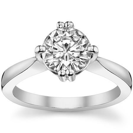 Bague De Fiançailles Réel Diamant Coupe Ronde Etincelante Sertie De Griffes De 2.50 Ct