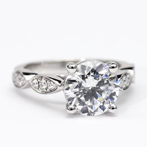 Bague De Fiançailles Réel Diamant Femme