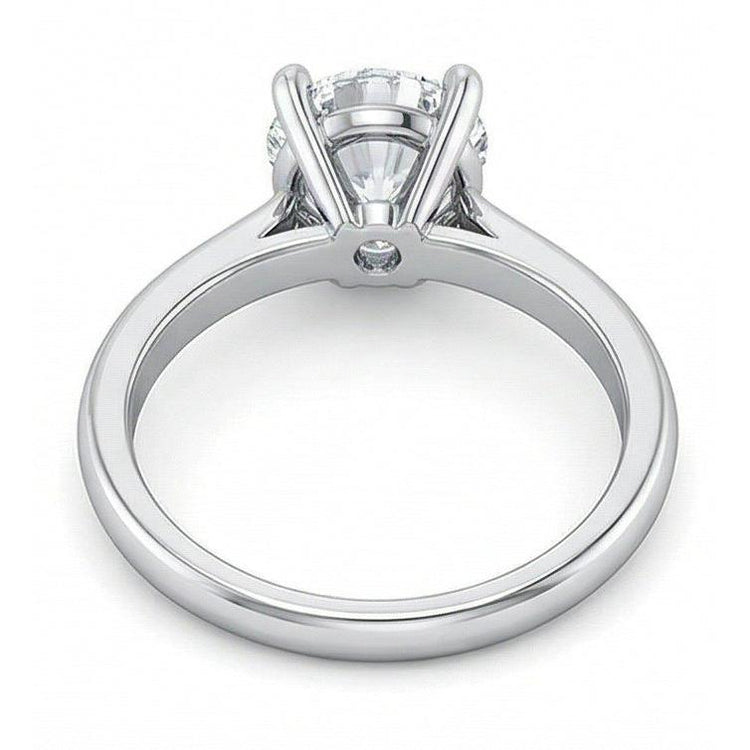 naturel round diamant 1carats bague sur blanc