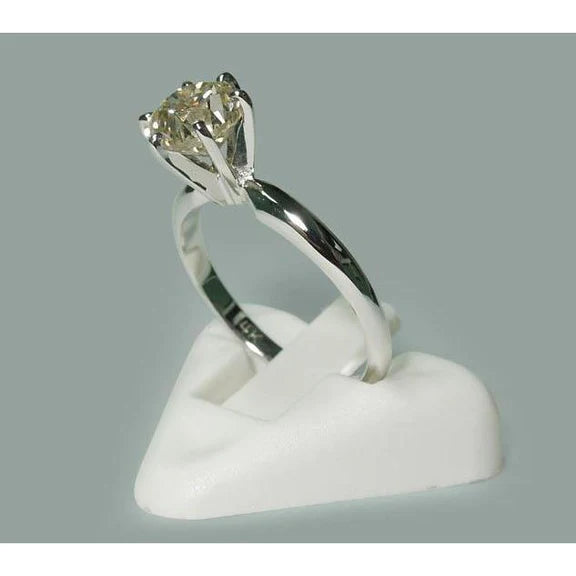 Bague De Fiançailles Réel Diamant Rond Solitaire De 1.50 Carat