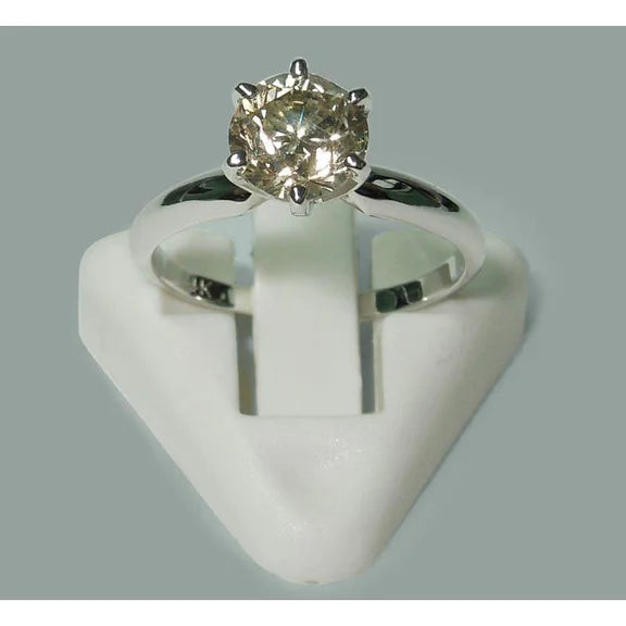Bague De Fiançailles Réel Diamant Rond Solitaire De 1.50 Carat