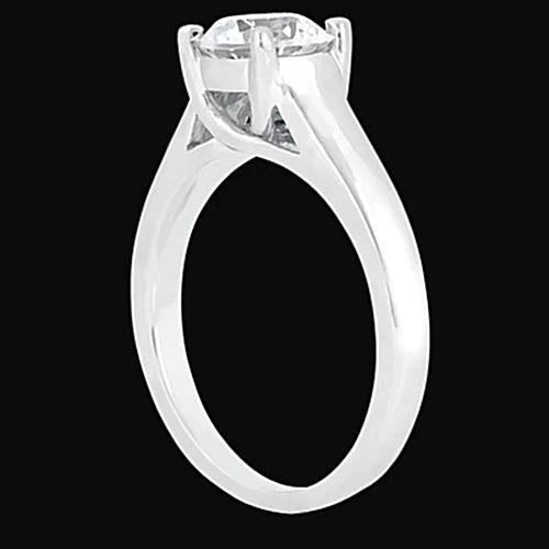 Bague De Fiançailles Réel Diamant Solitaire 1 Carat Bijoux En Or Blanc Neuf