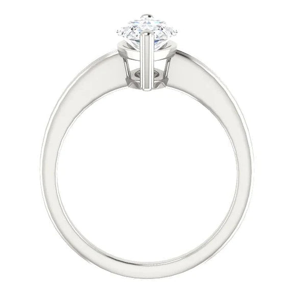 Bague De Fiançailles Réel Diamant Solitaire Marquise 2 Carats