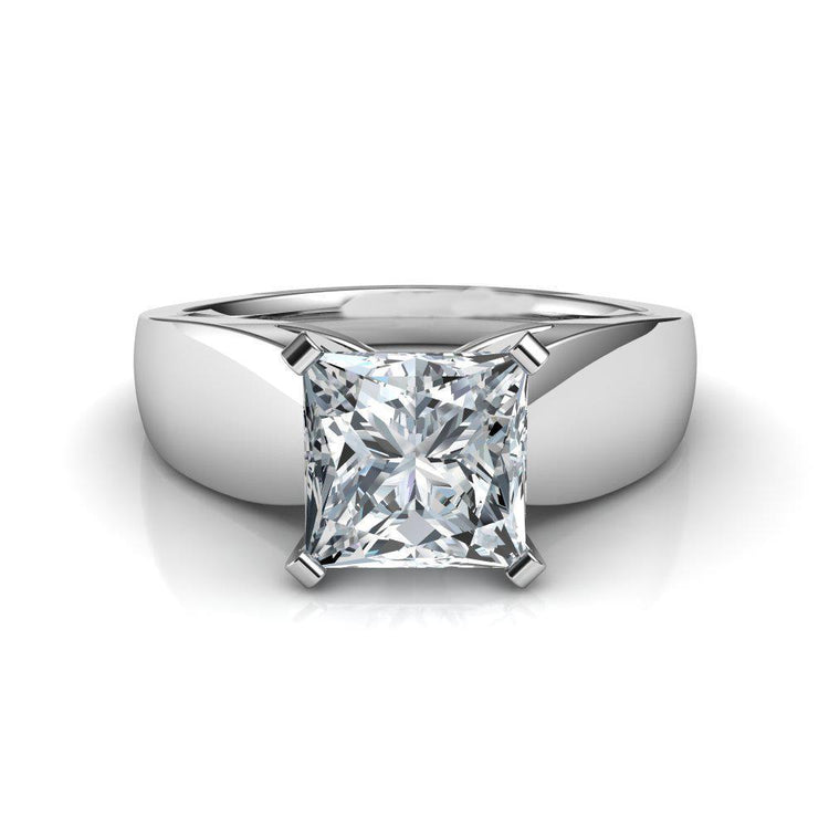 Bague De Fiançailles Réel Diamant Solitaire Taille Princesse Dde 2.25 Carats