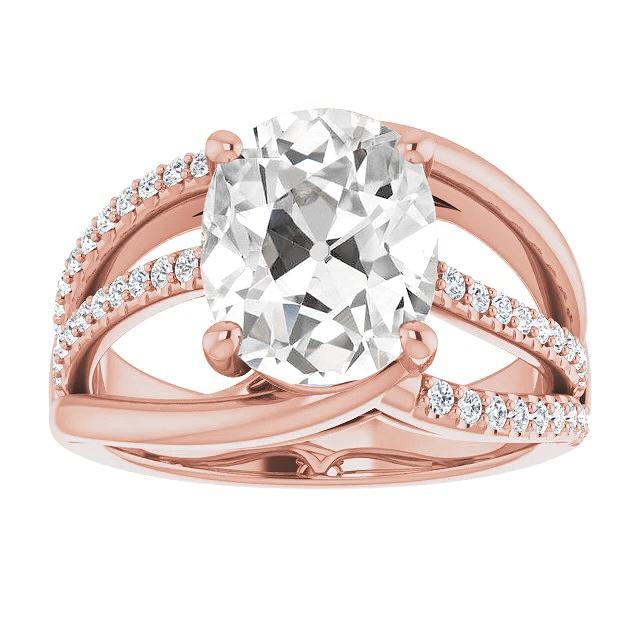 Bague De Fiançailles Ronde & Ovale Vieux Mineur Bijoux Naturel Diamant 7.75 Carats
