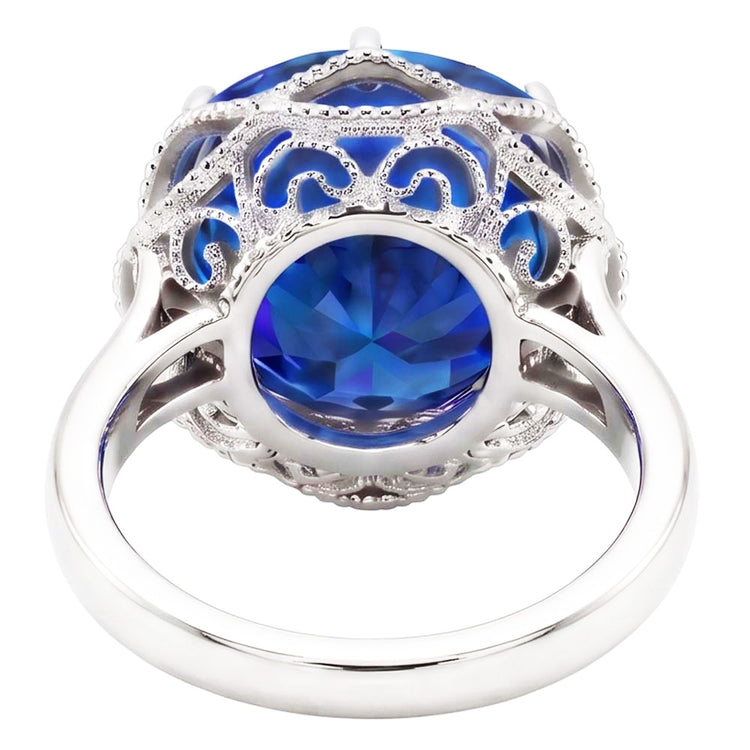 Bague De Fiançailles Saphir Millegrain 8 Carats