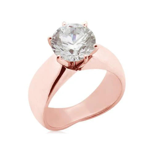 Bague De Fiançailles Solitaire Avec Gros Réel Diamants De 4.50 Carats Nouveau