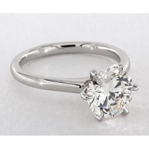 Bague De Fiançailles Solitaire Naturel Diamant 2 Carats