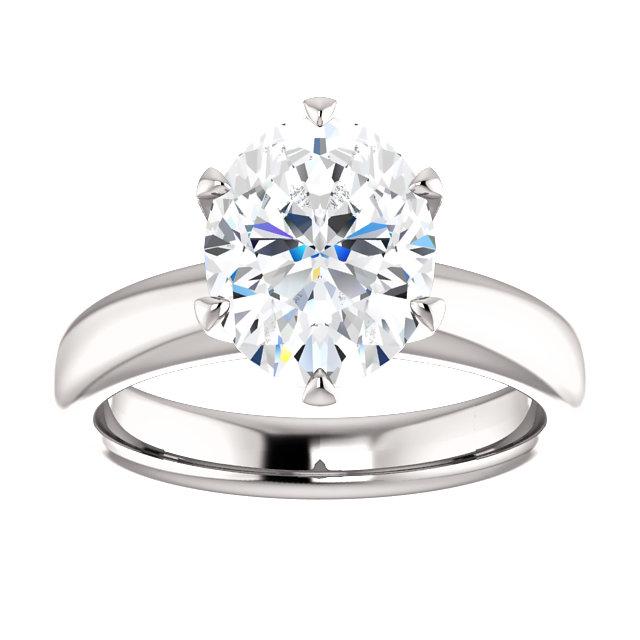 Bague De Fiançailles Solitaire Naturel Diamant 5.10 Carats Bijoux Serti Griffes